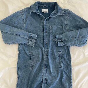 Du/er Denim Button Down Shirt Size S